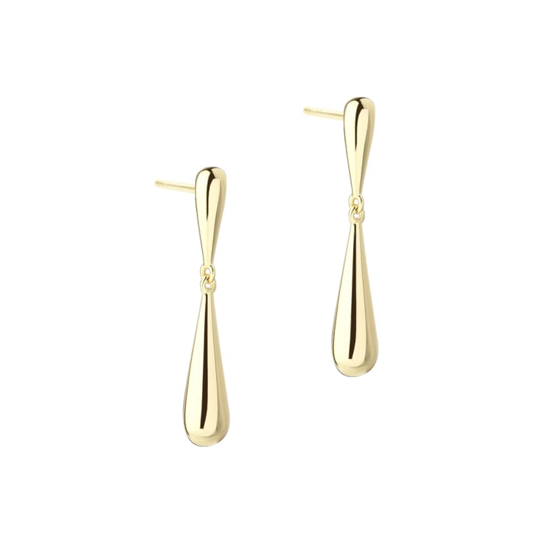 Shiny Drop Earstud Golden - Aqua Dulce Øreringe  - 5740013861742