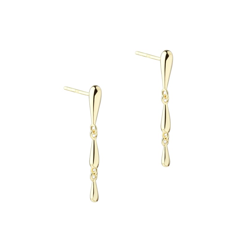 Shiny Drop Long Golden - Aqua Dulce Øreringe  - 5740013861766