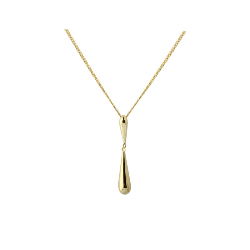 Shiny Drop Necklace Golden - Aqua Dulce Halskæder  - 5740013861827