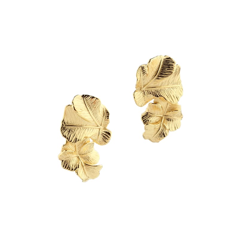 Folio Big Earstud Golden - Aqua Dulce Ørestikkere  - 5740013861865
