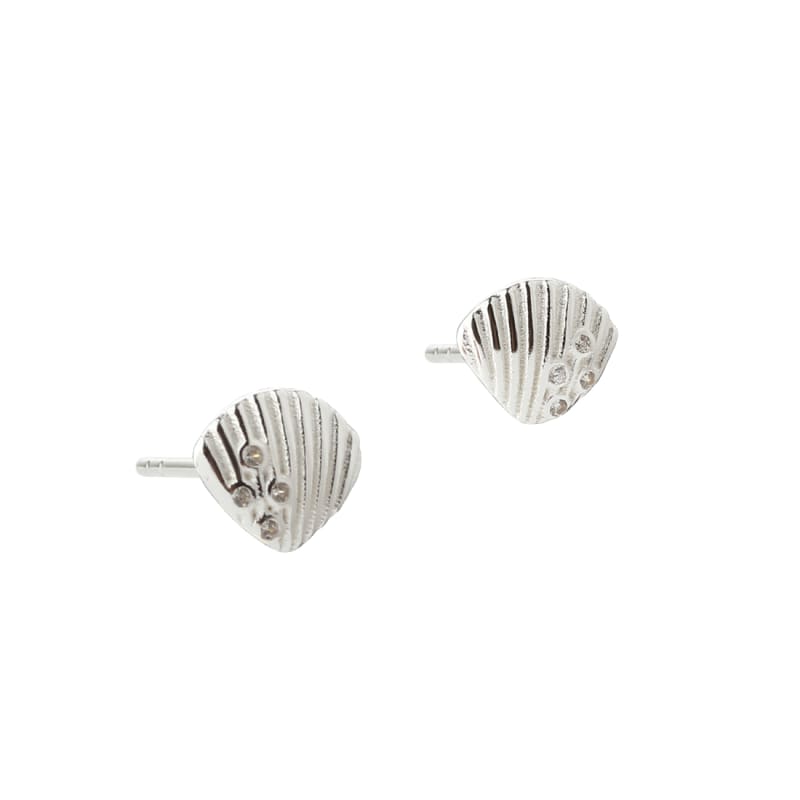 Shelly Medium Earstud Silver - Aqua Dulce Øreringe  - 5740013862008