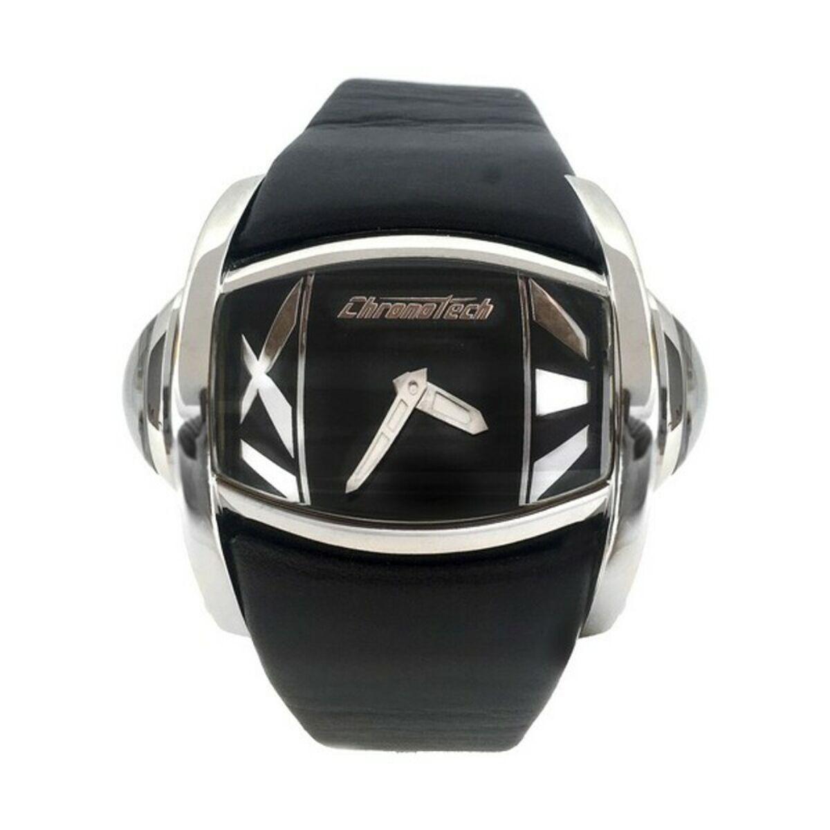 Sort Chronotech Dameur Ct7681m Læder - Chronotech Armbånd  - 8032732981700