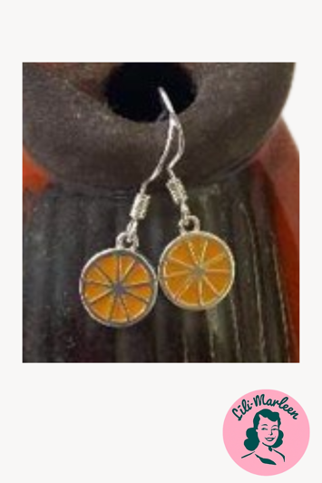 925 Sølv Appelsiner - Øreringe