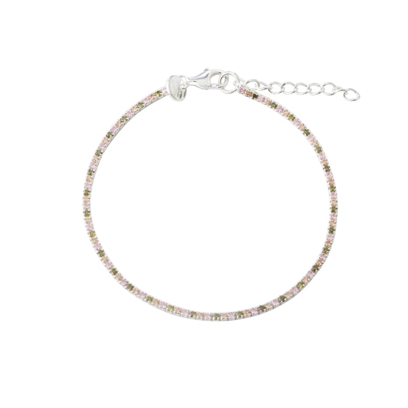 Blush Tennis Bracelet Silver - Aqua Dulce Armbånd  - 5740013862114