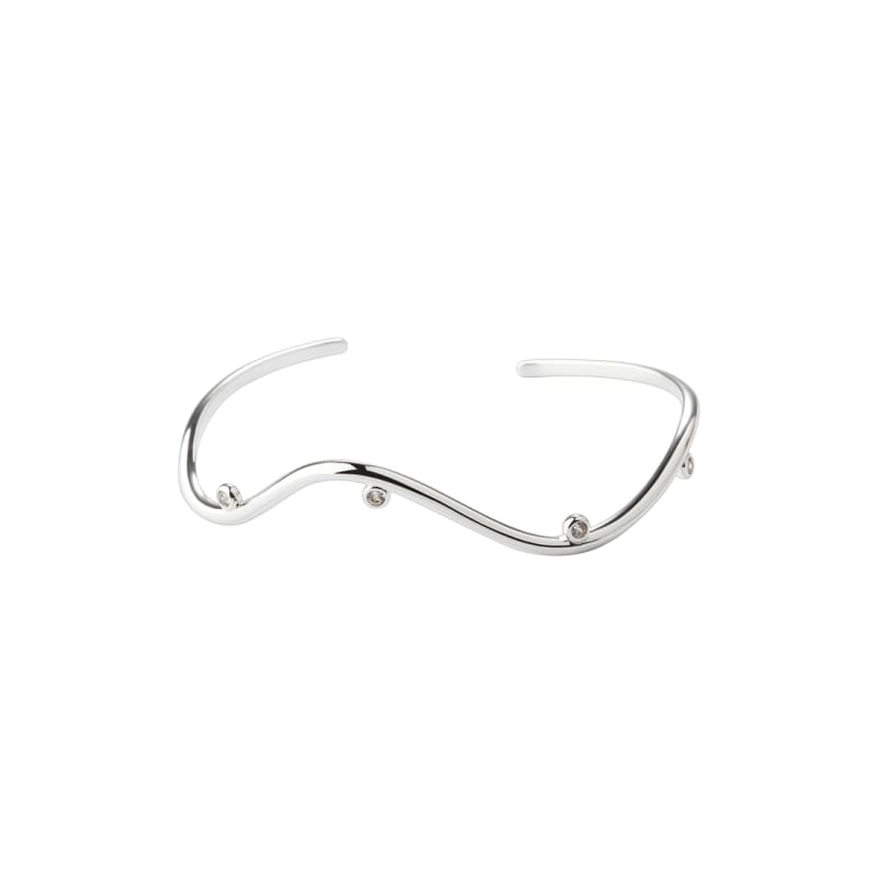 Wavy Bangle Silver - Aqua Dulce Armbånd  - 5740013862176