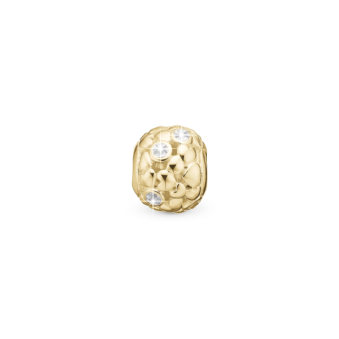 Christina 4mm Charm Lightning Hearts Forgyldt - Christina Armbånd