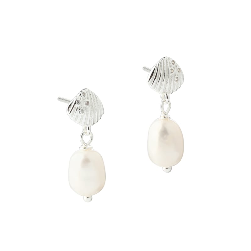 Shelly Pearl Silver - Aqua Dulce Ørestikkere  - 5740013862657