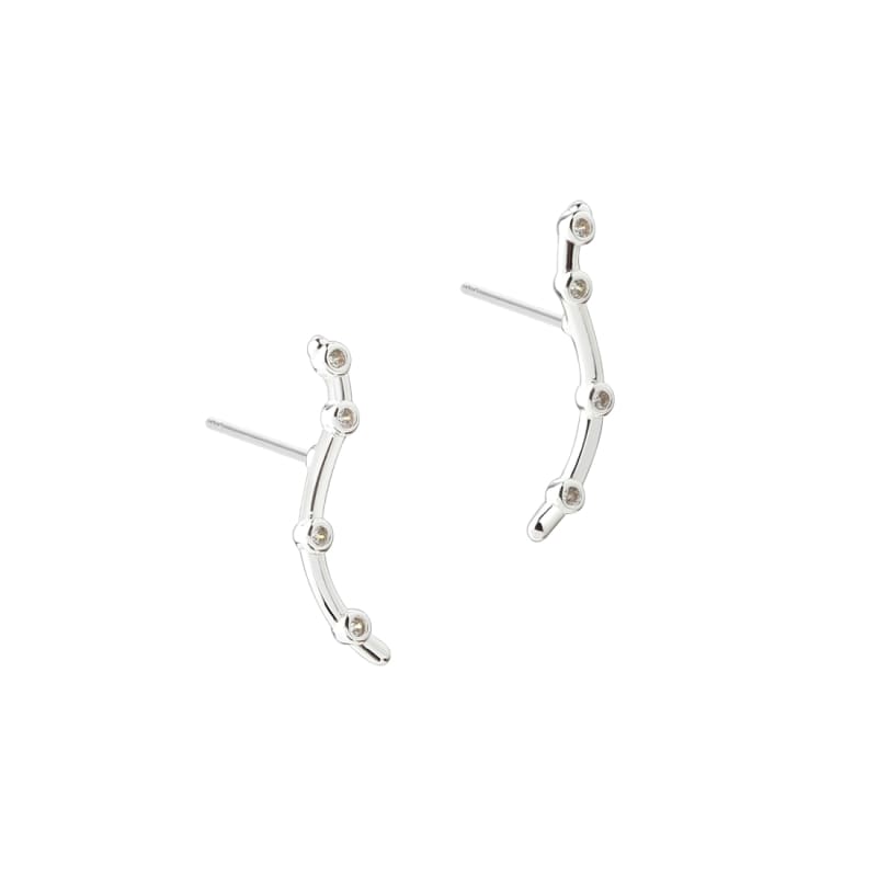 Wavy Stud Silver - Aqua Dulce Øreringe  - 5740013862893