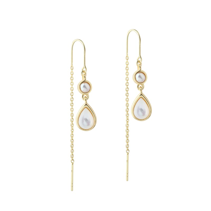 Celestia Pearl Thread Golden - Aqua Dulce Øreringe  - 5740013863210