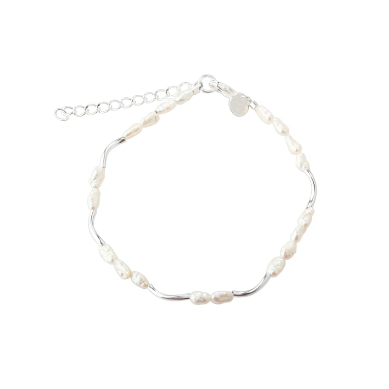 Hvid Alura White Bracelet Silver - Aqua Dulce Armbånd  - 5740013863241