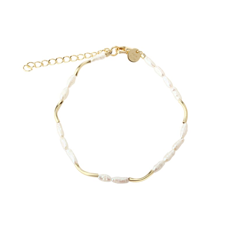 Hvid Alura White Bracelet Golden - Aqua Dulce Armbånd  - 5740013863258