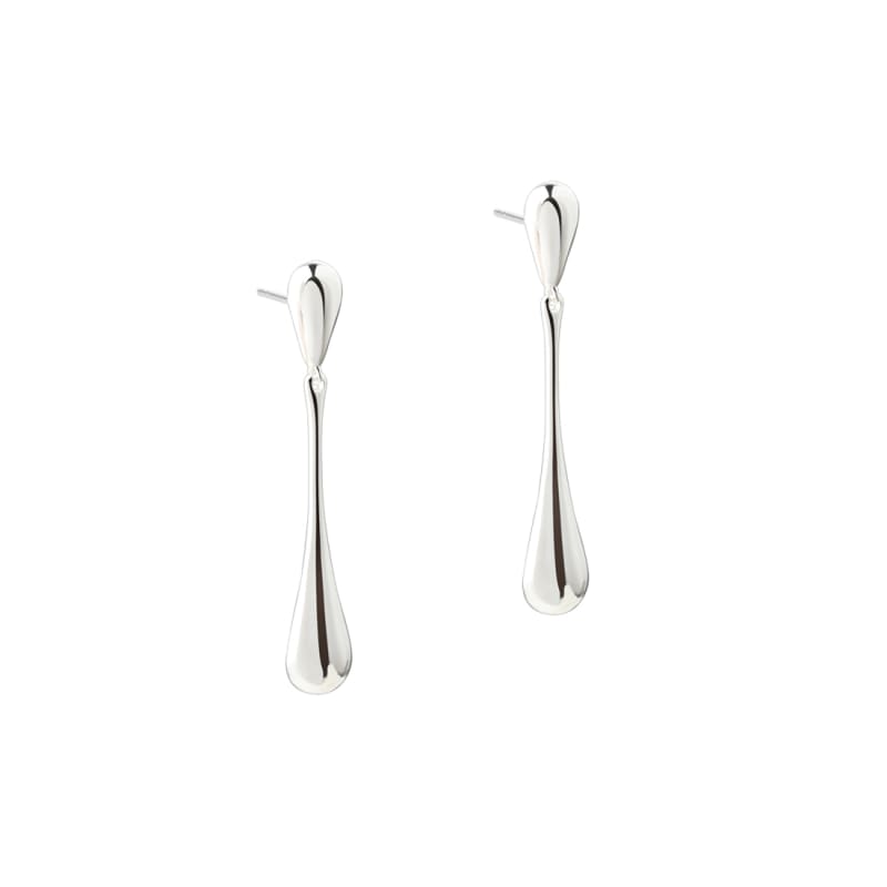 Shiny New Big Drop Earring Silver - Aqua Dulce Øreringe  - 5740013864590