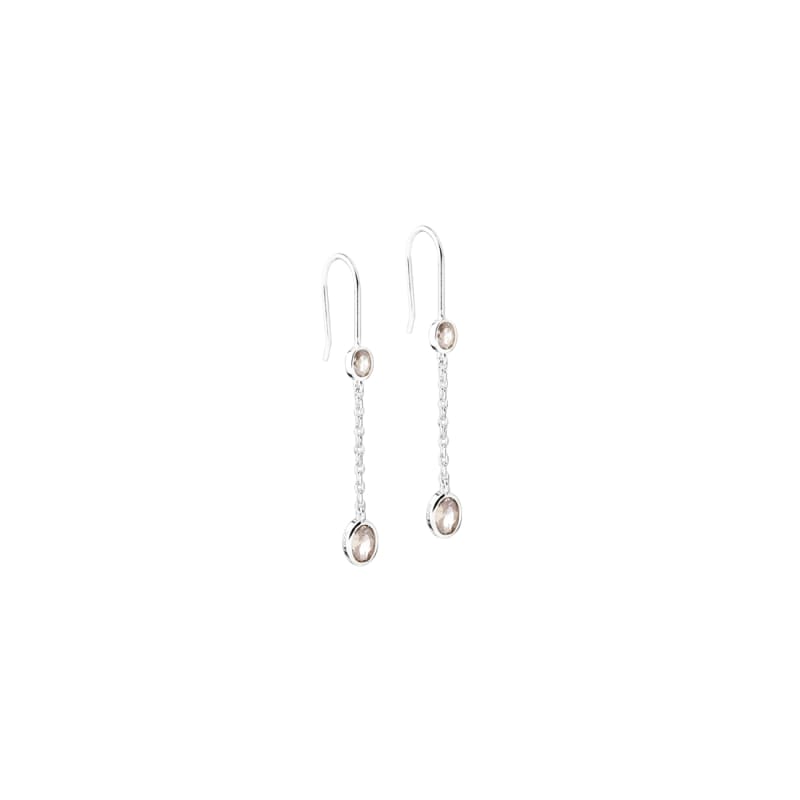 Champella Oval Earthread Silver - Aqua Dulce Øreringe  - 5740013864859