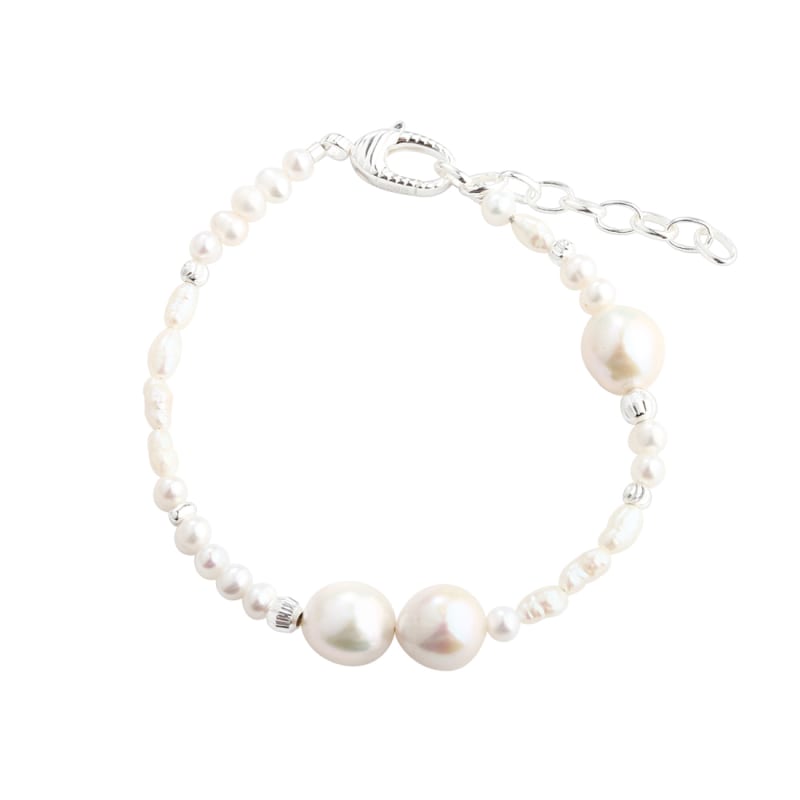 Line Pearl Bracelet Silver - Aqua Dulce Armbånd  - 5740013865030
