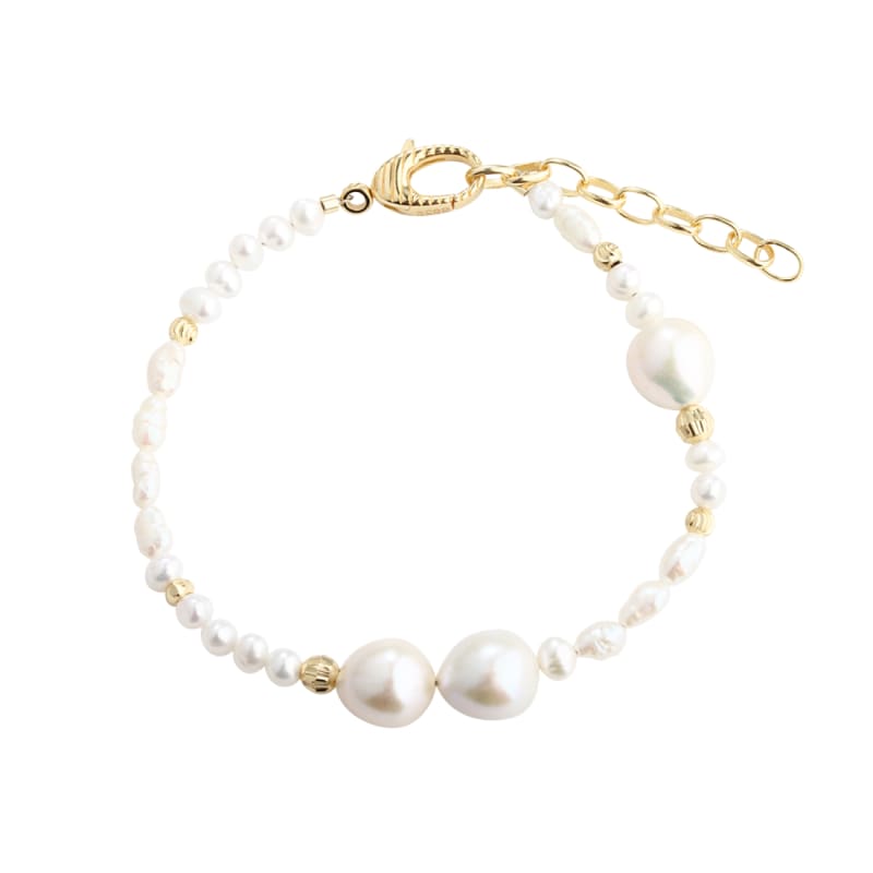 Line Pearl Bracelet Golden - Aqua Dulce Armbånd  - 5740013865047