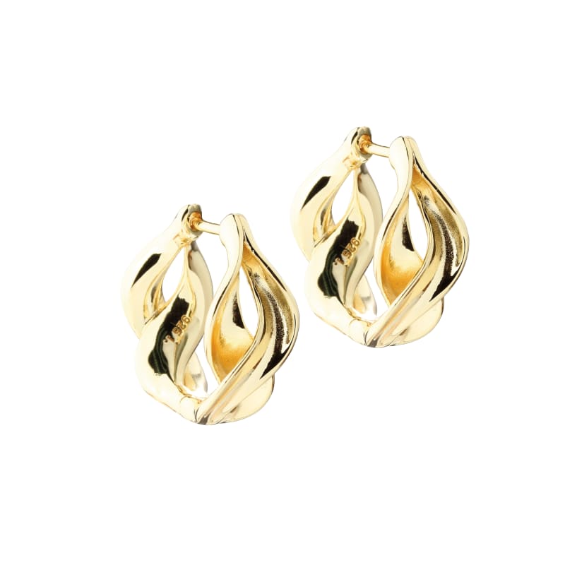 Curva Hoop Golden - Aqua Dulce Øreringe  - 5740013865122