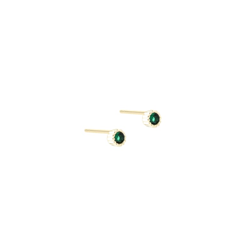 Lumi Verde Earstud Golden - Aqua Dulce Ørestikkere  - 5740013865382