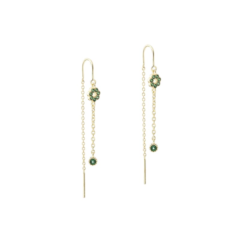 Verde Earthread Golden - Aqua Dulce Øreringe  - 5740013865467