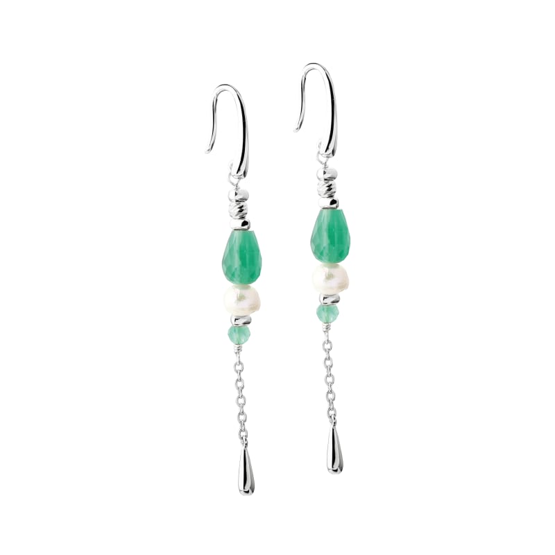 Verde Drop Earthread Silver - Aqua Dulce Øreringe  - 5740013865498