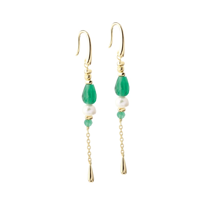 Verde Drop Earthread Golden - Aqua Dulce Øreringe  - 5740013865504