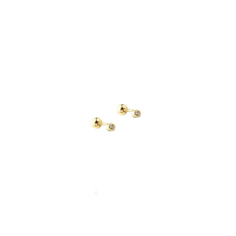Eila Bezel & Ball Golden - Aqua Dulce Ørestikkere  - 5740013865924