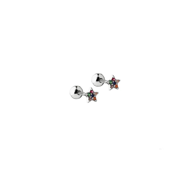 Eila Star & Ball Silver - Aqua Dulce Ørestikkere  - 5740013865931