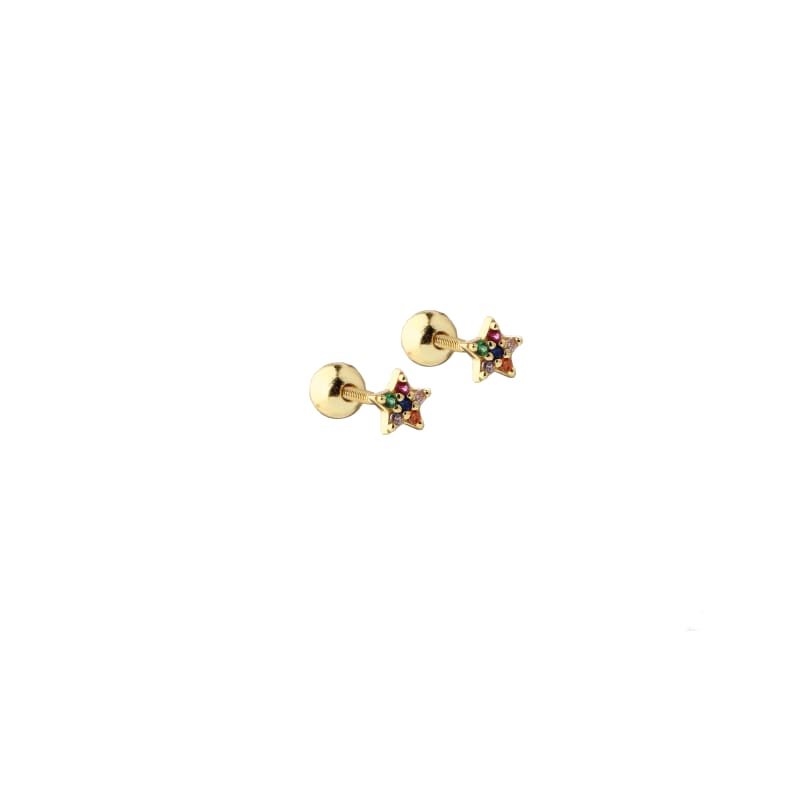 Eila Star & Ball Golden - Aqua Dulce Ørestikkere  - 5740013865948