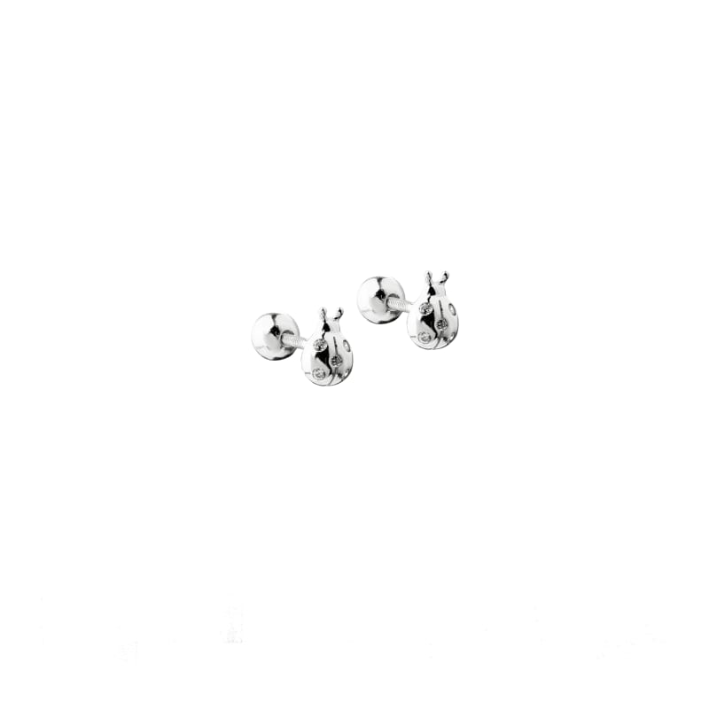 Eila Ladybug & Ball Silver - Aqua Dulce Ørestikkere  - 5740013865979
