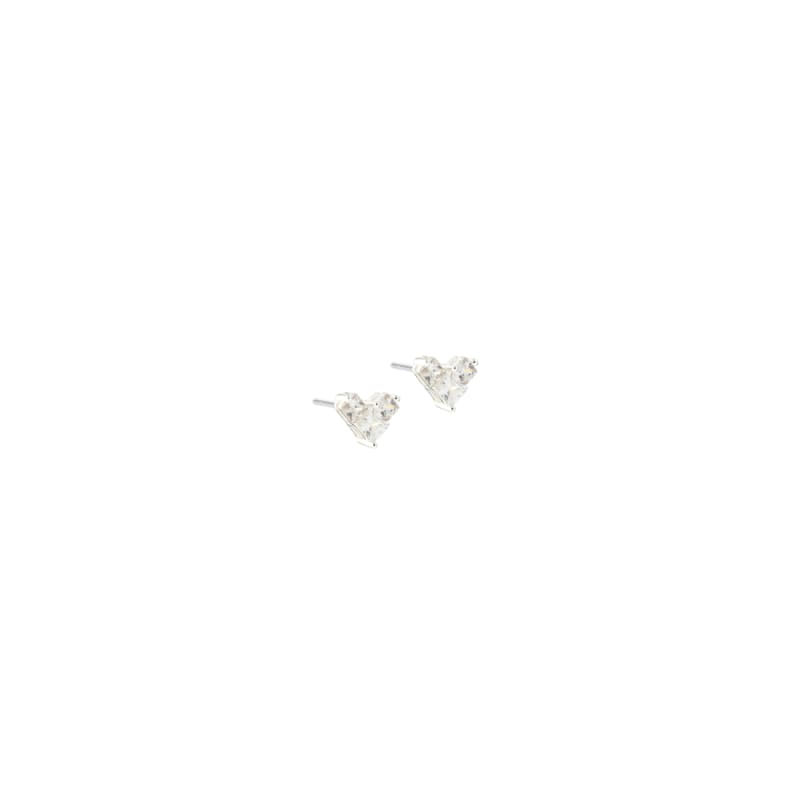 Kara Heart Clear Silver - Aqua Dulce Ørestikkere  - 5740013865993