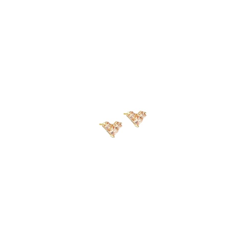 Kara Heart Champagne Golden - Aqua Dulce Øreringe  - 5740013866020