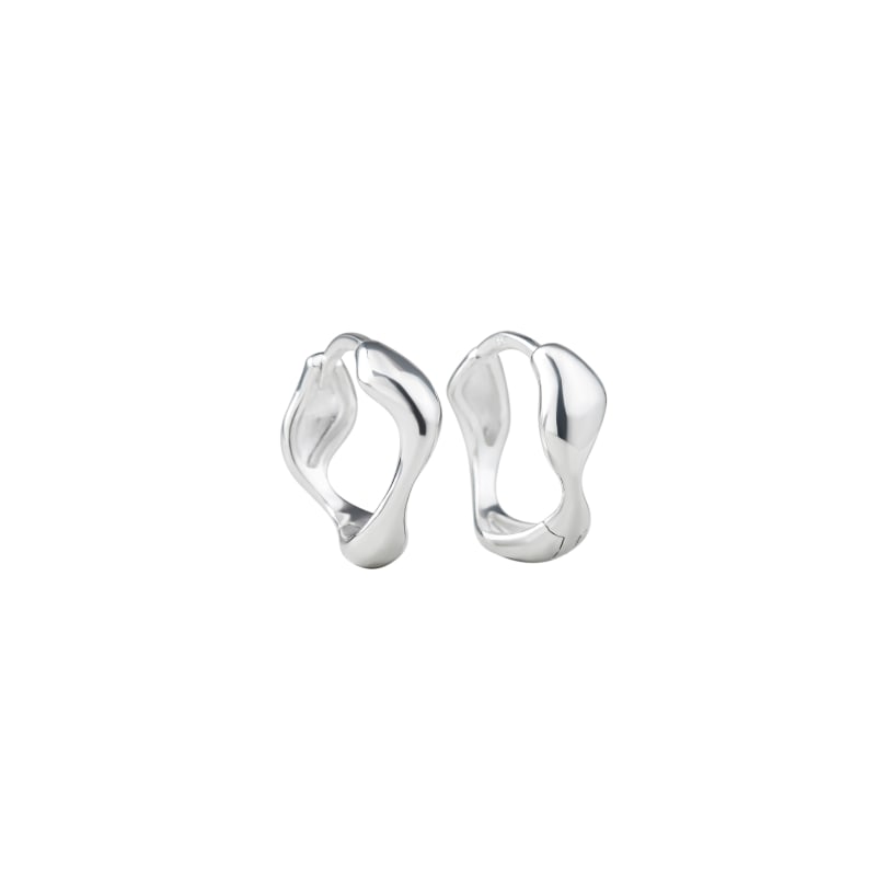 Minara Wave Silver - Aqua Dulce Øreringe  - 5740013866235