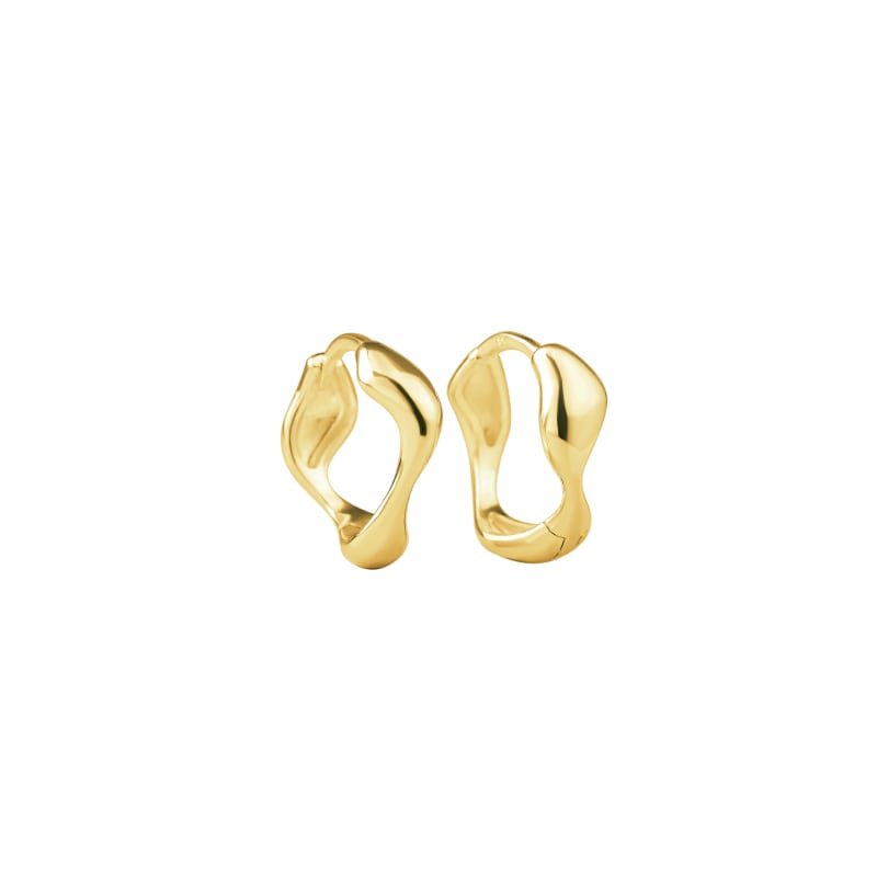Minara Wave Golden - Aqua Dulce Øreringe  - 5740013866242