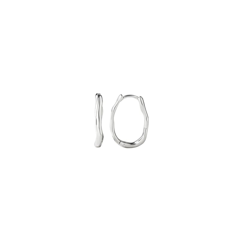 Oval Minara Hoop Silver - Aqua Dulce Øreringe  - 5740013866273