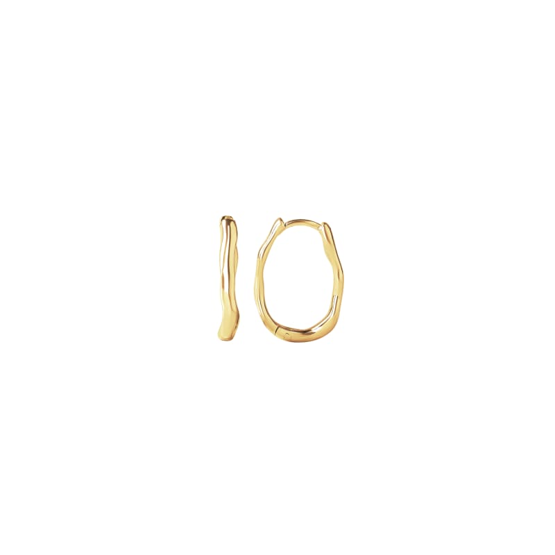 Oval Minara Hoop Golden - Aqua Dulce Øreringe  - 5740013866280