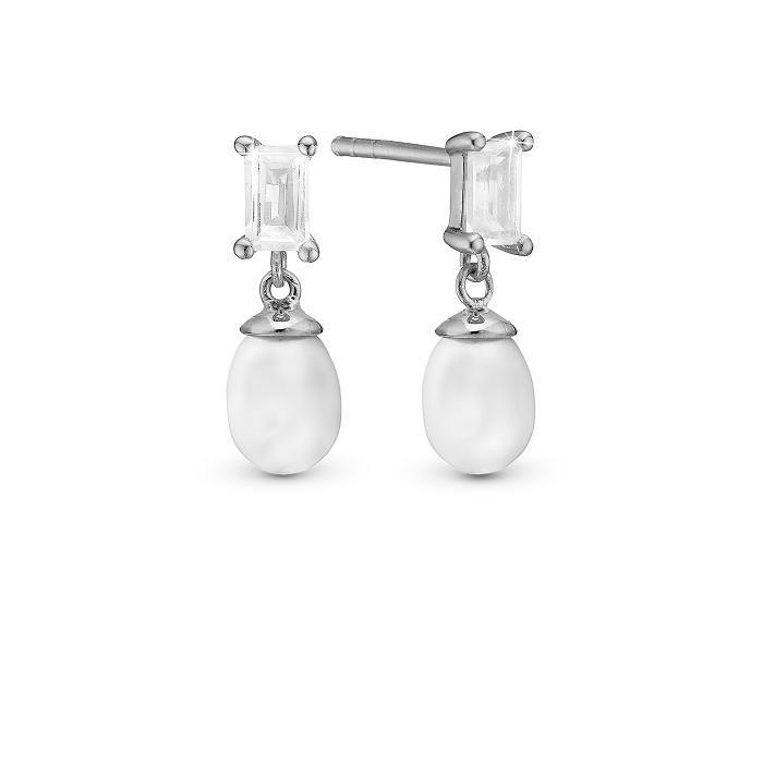 Christina Pearl Baguette øreringe 671 S106 - Christina Øreringe