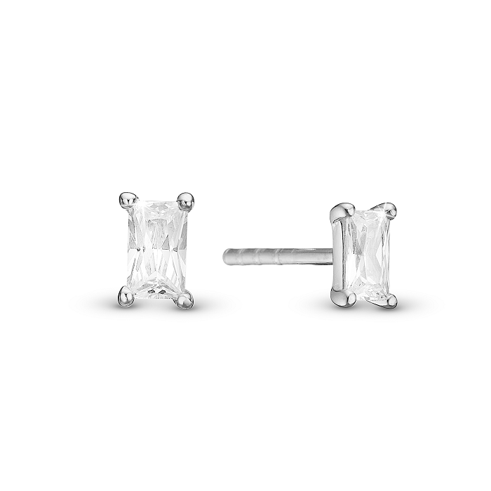 Hvid Christina White Baguette 671 S113white - Christina Øreringe