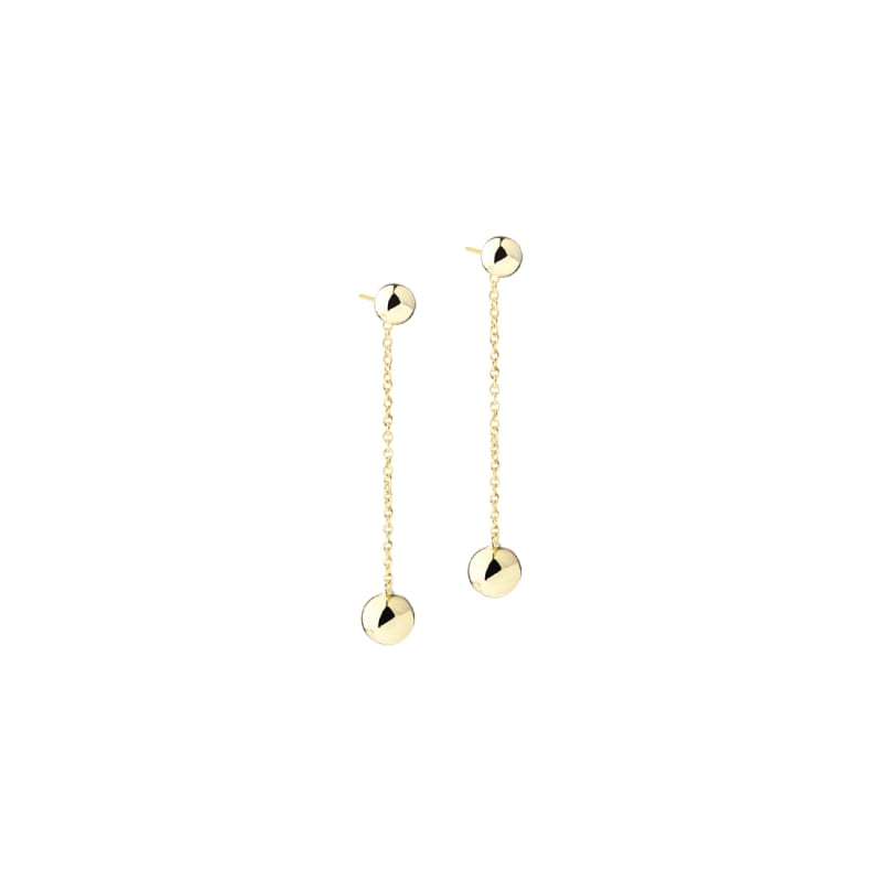 Alba Earstud Long Golden - Aqua Dulce Øreringe  - 5740013867454