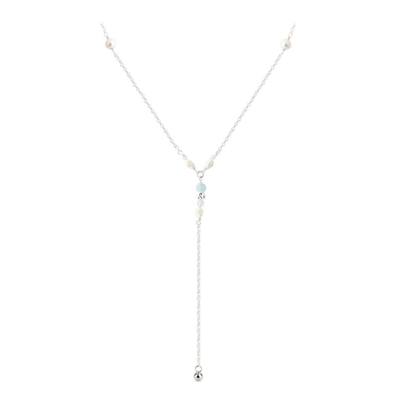 Sinna Pearl Necklace Silver - Aqua Dulce Halskæder  - 5740013868284