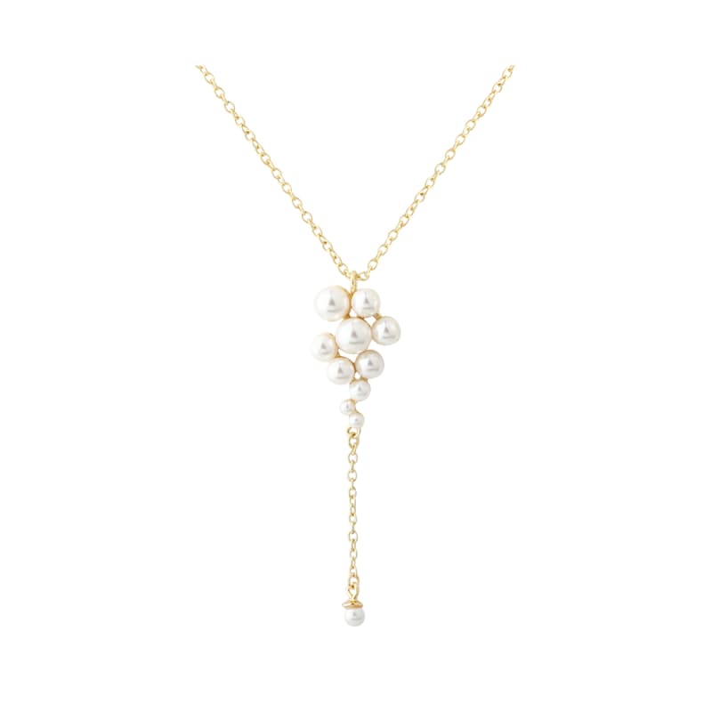 Luna Cluster Necklace Golden - Aqua Dulce Halskæder  - 5740013868819
