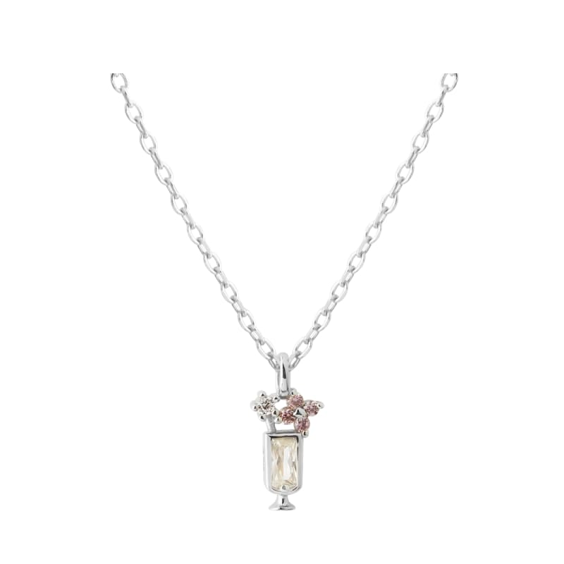 Drink Necklace Silver - Aqua Dulce Halskæder  - 5740013869243