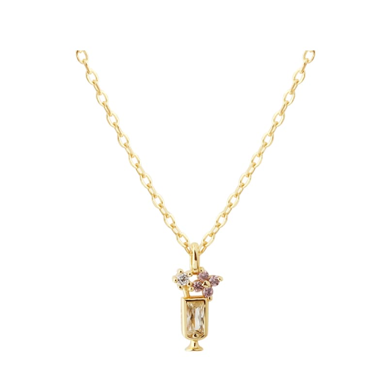 Drink Necklace Golden - Aqua Dulce Halskæder  - 5740013869250