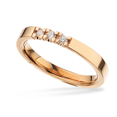 Scrouples Sølv Forgyldt Alliance Ring Med Diamant 7102 - Scrouples Fingerringe  - 1233690125992