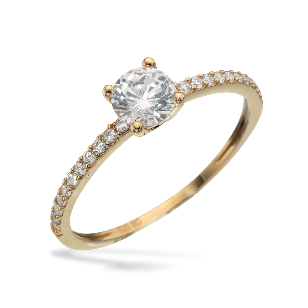 Scrouples Karat Guld Ring Med Sten Zirkonia 711863 - Scrouples Fingerringe  - 1233690194943