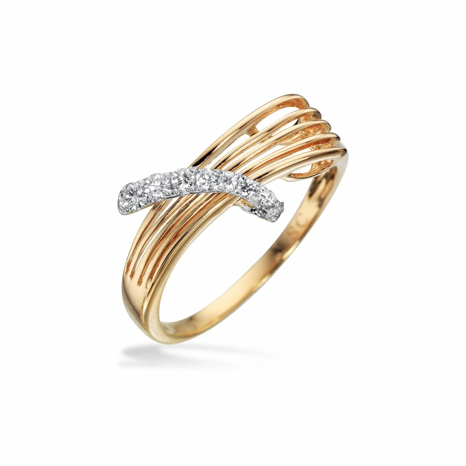 Scrouples Elegant Karat Guld Ring Med Diamanter 712046 - Scrouples Fingerringe  - 1233690212920