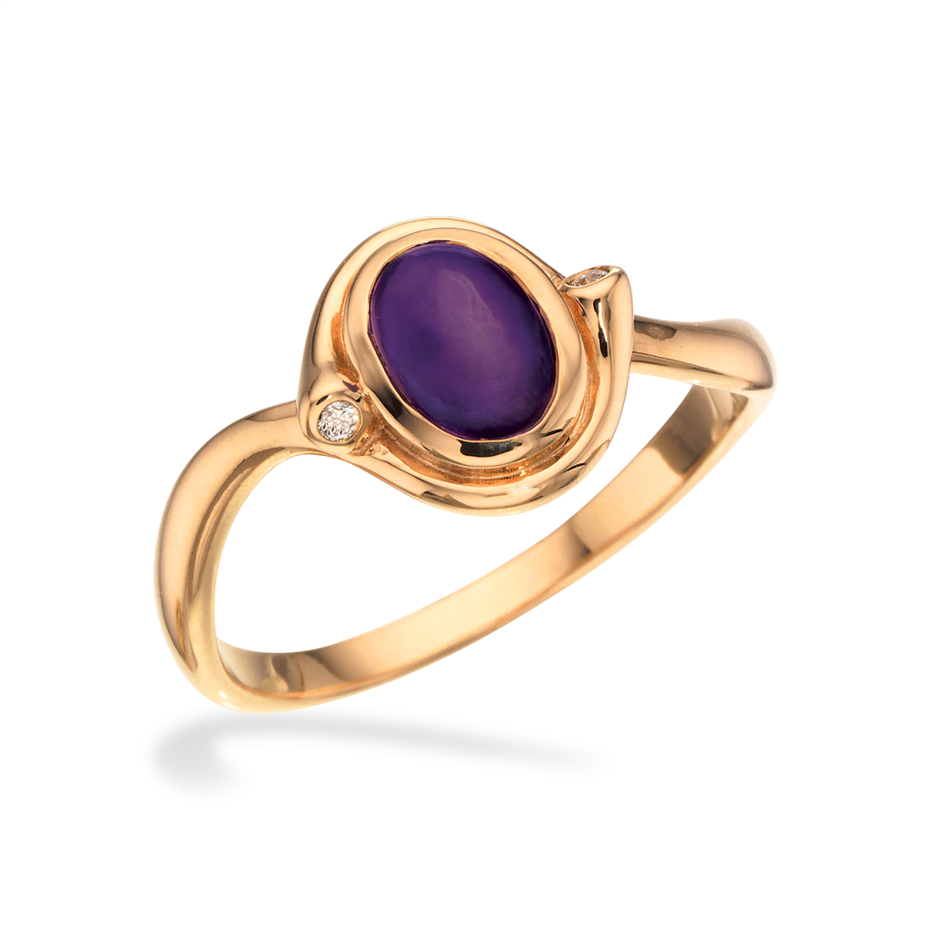 Scrouples Guld Ring 8kt Med Ametyst 713193 - Scrouples Fingerringe  - 1233690186450