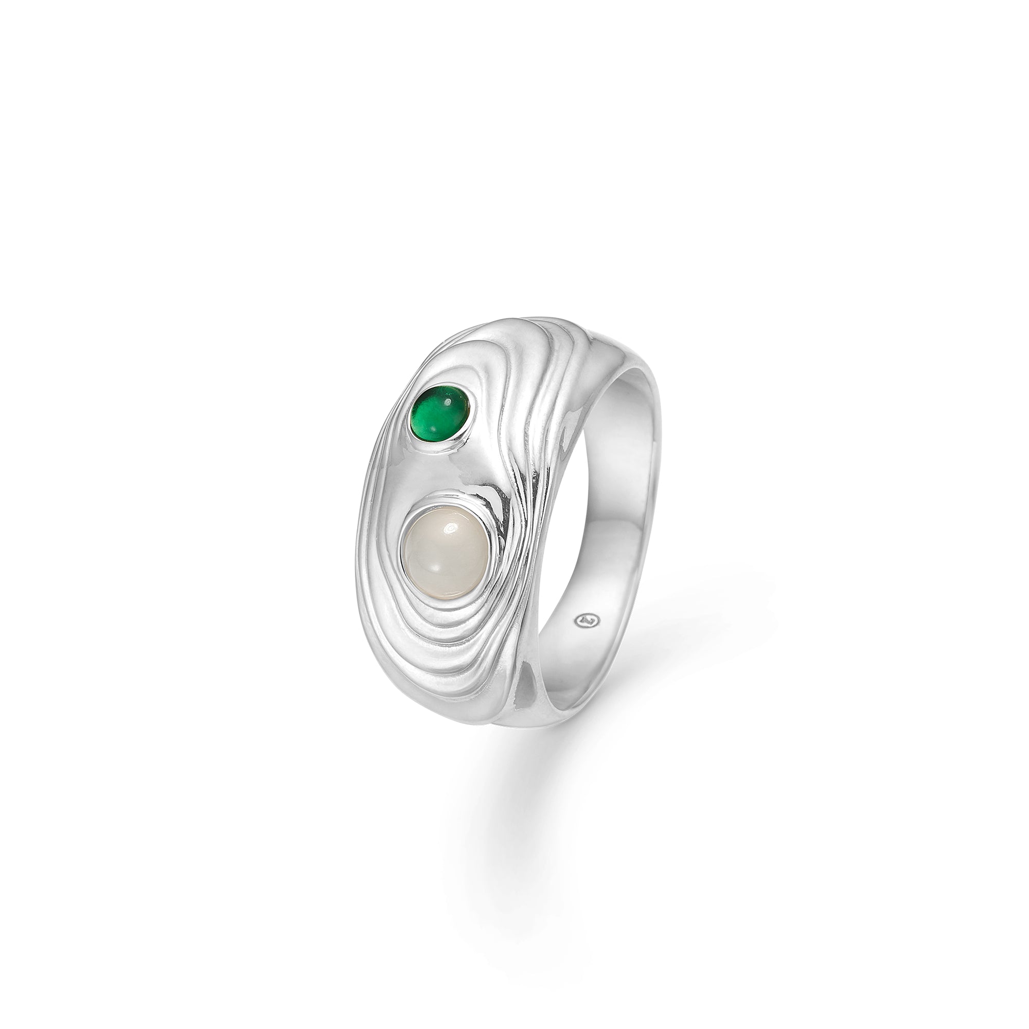 Studio Shell Ring Sølv Med Sten 7147836 - Studio Z Fingerringe  - 1233690212999