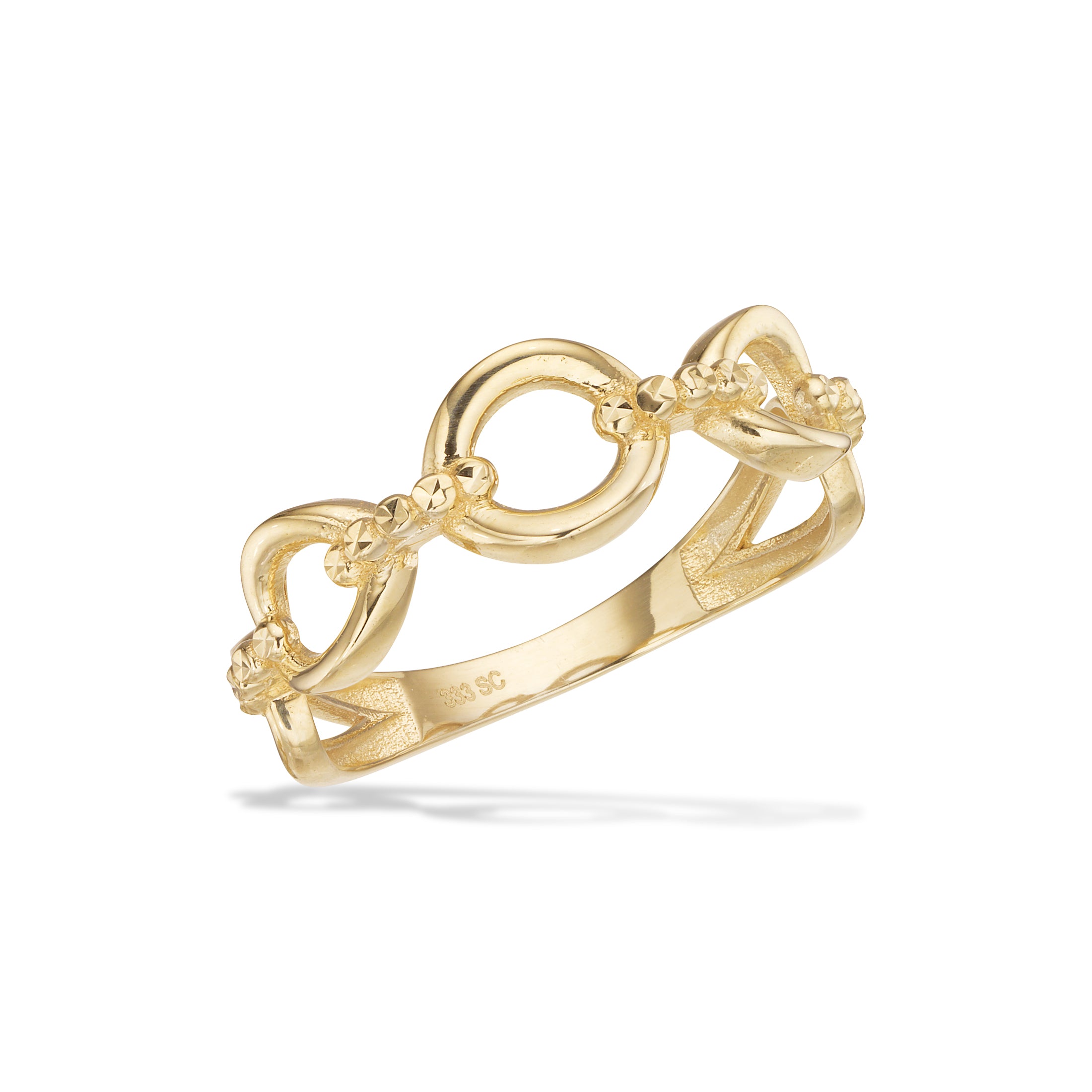 Scrouples Karats Ring Med Cirkler Med Facet Bånd Imellem 714923 - Scrouples Fingerringe  - 1233690235905