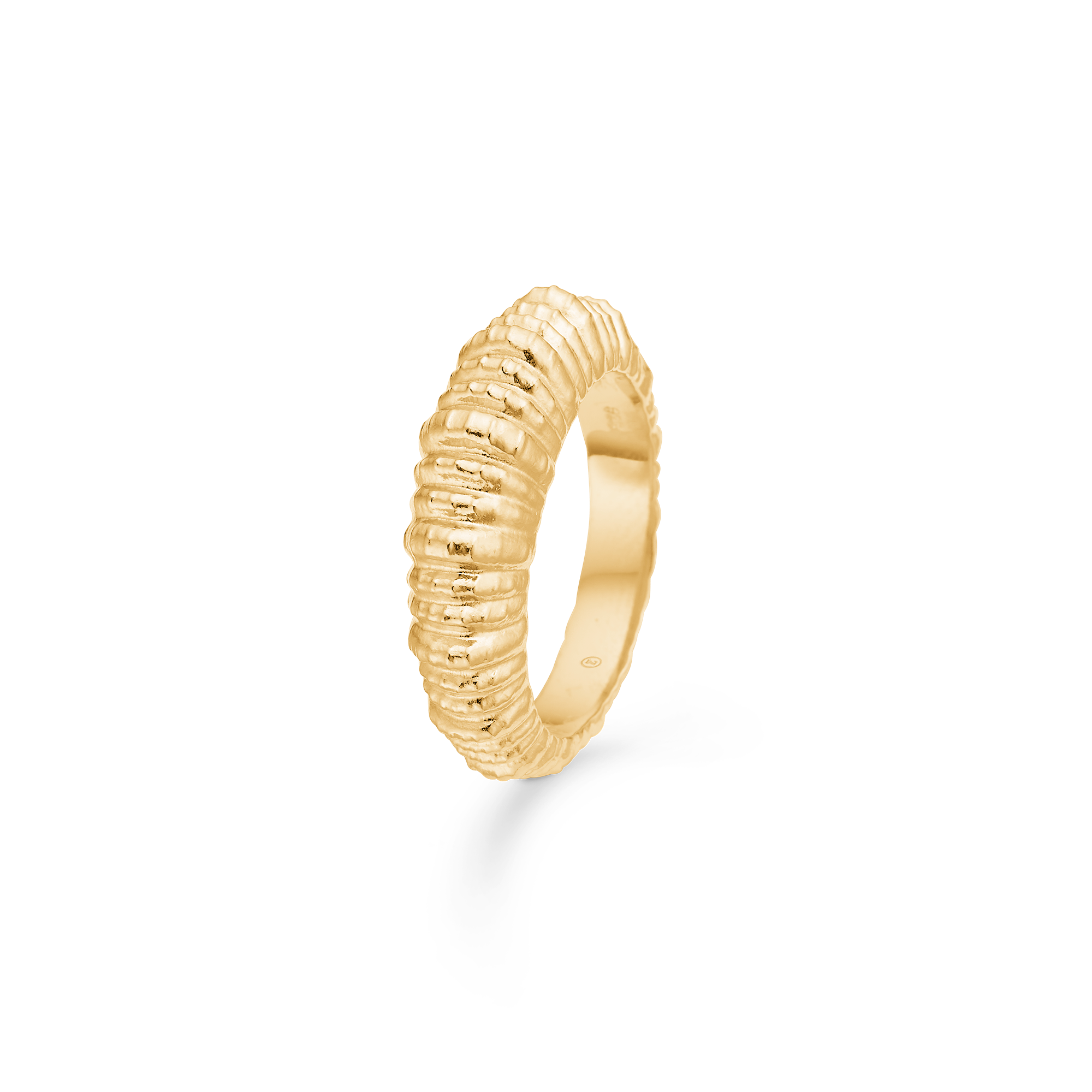 Studio Seashell Secrets Smal Sølv Forgyldt Ring Med Mønster 7240907 - Studio Z Fingerringe