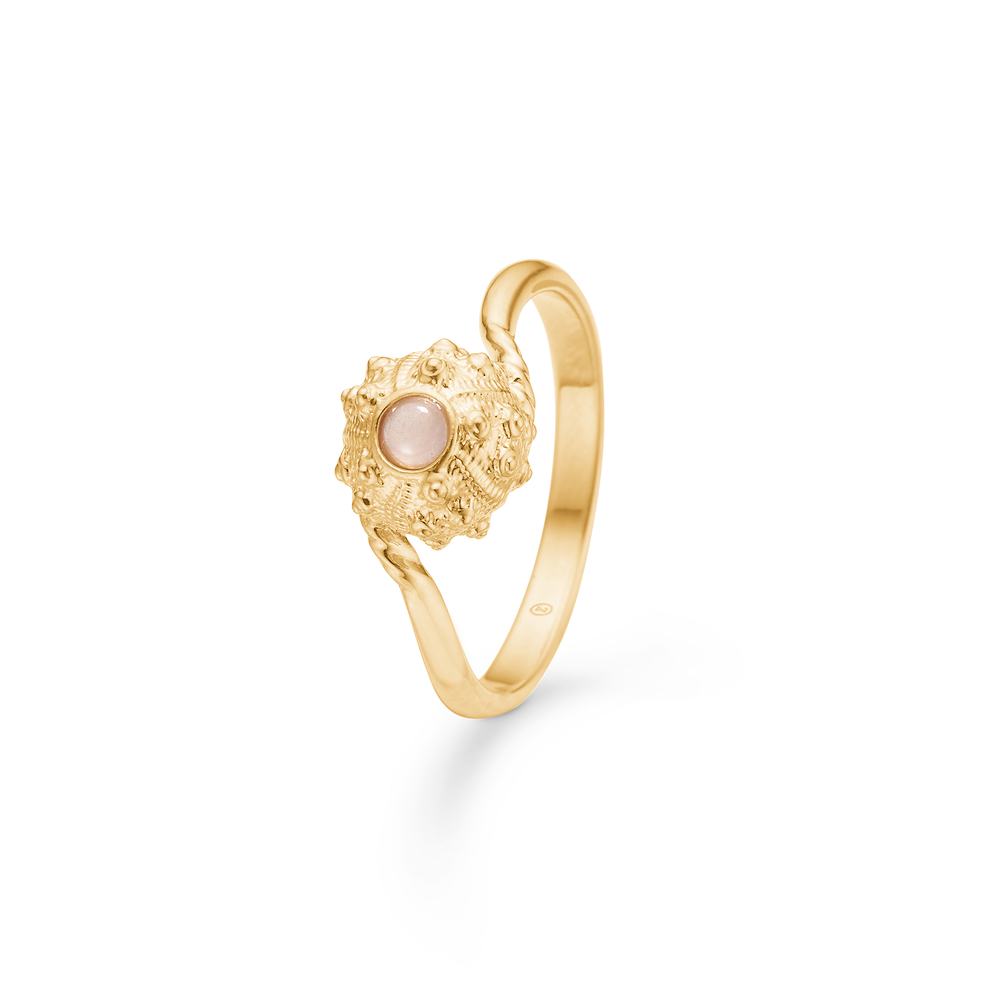Studio Urchin Elegance Forgyldt Ring Med Lyserød Sten 7247919 - Studio Z Fingerringe