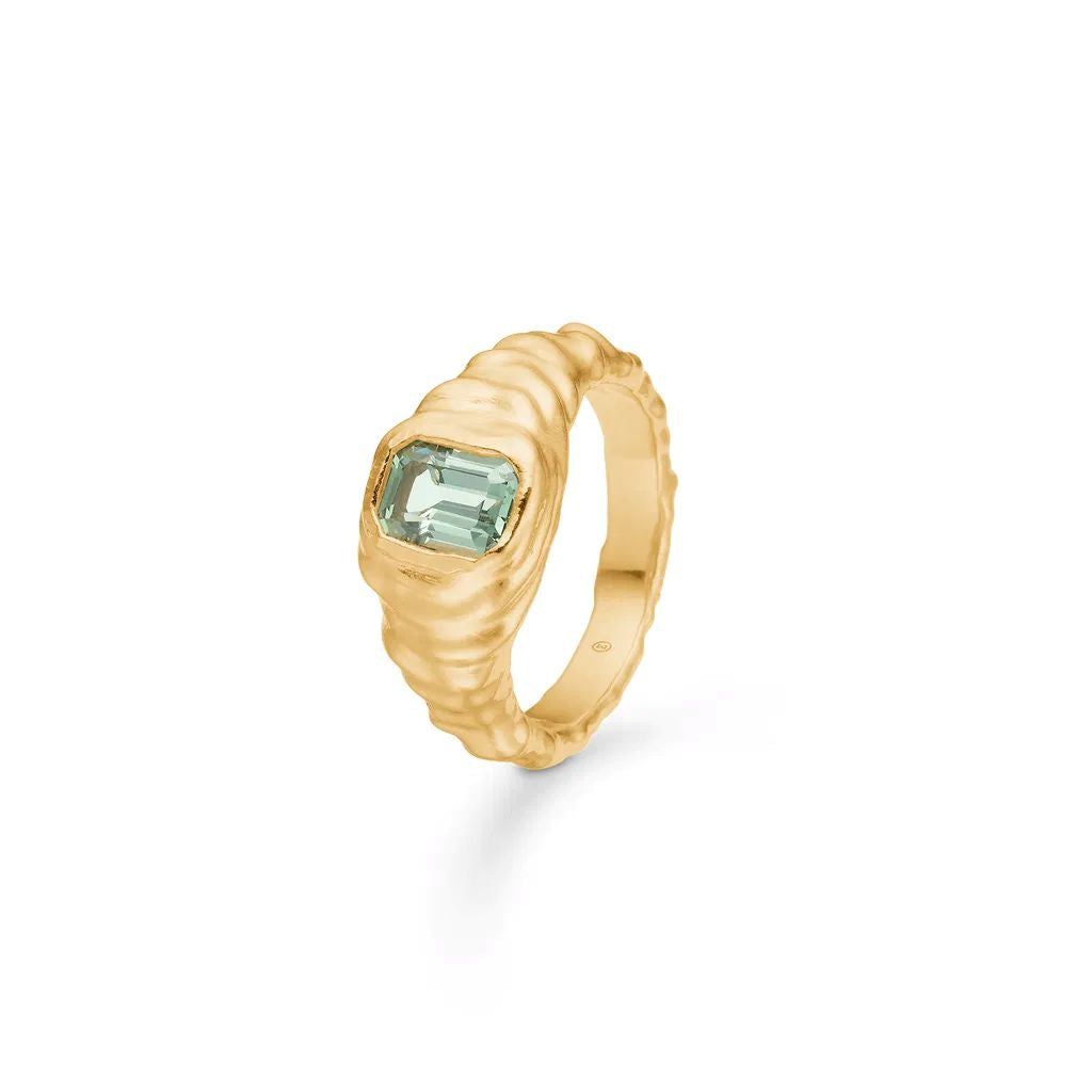 Grøn Studio Icicle Sølv Forgyldt Ring Med Sten 7247937 - Studio Z Fingerringe
